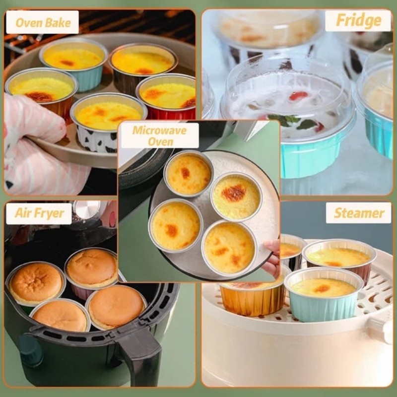 Little Baking Cups 10PCS Cupcake Liner Pembungkus Kue Cupcake Pesta Pernikahan Caissettes Cupcake Wrapper Kertas Sekali Pakai Foil Muffin Liners Gold Cupcake Baking Cups Cake Bakeware Cetakan