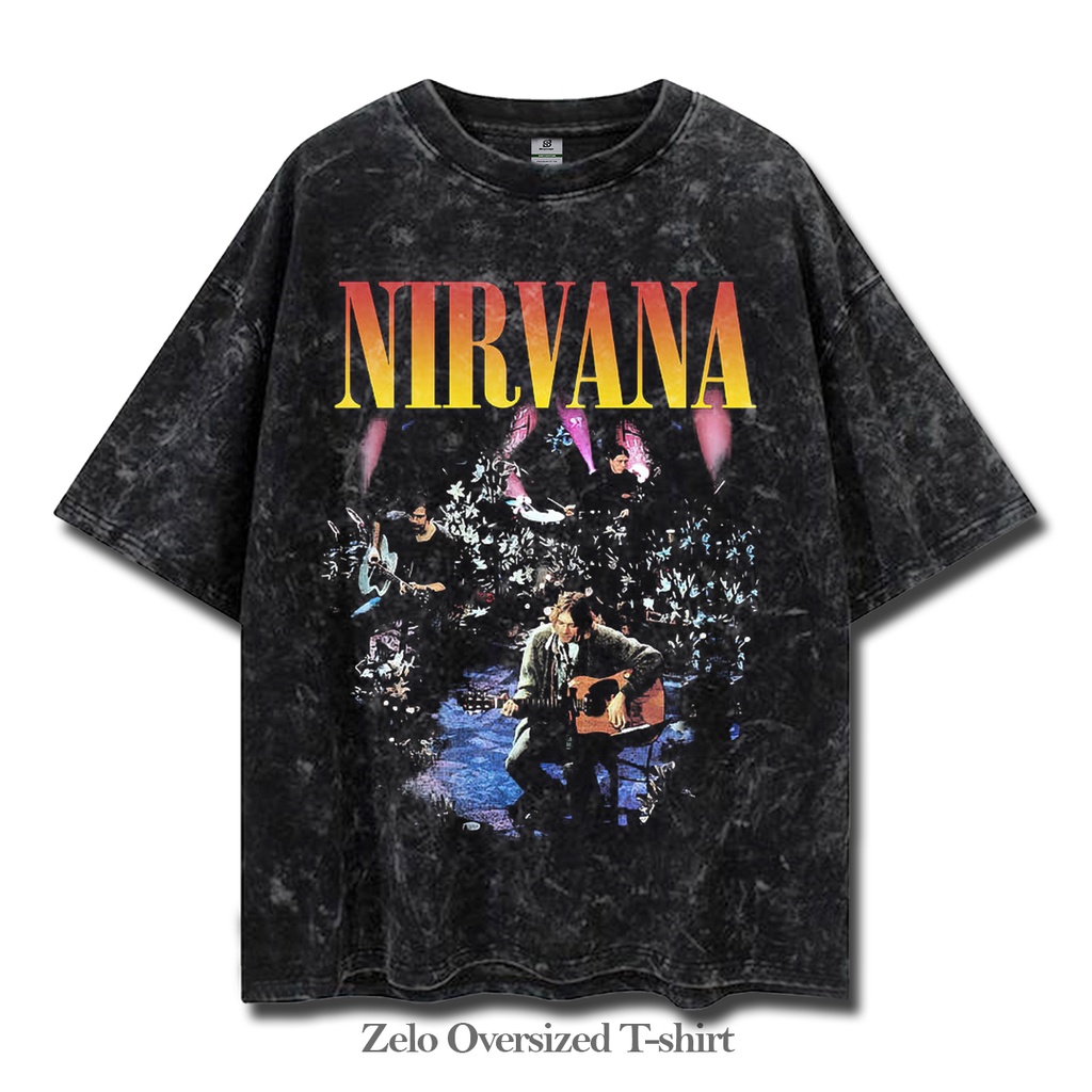 Nirvana Unplugged T shirt Washed/stone wash Oversize Vintage Tee