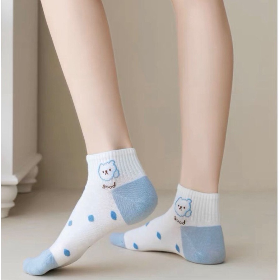 Kaos Kaki Motif Baby Bear HLX  Lucu Pendek Kaos Kaki Dewasa Ankle Socks  kaus Kaki Pendek Kaos Kaki Motif Lucu Dewasa pria wanita