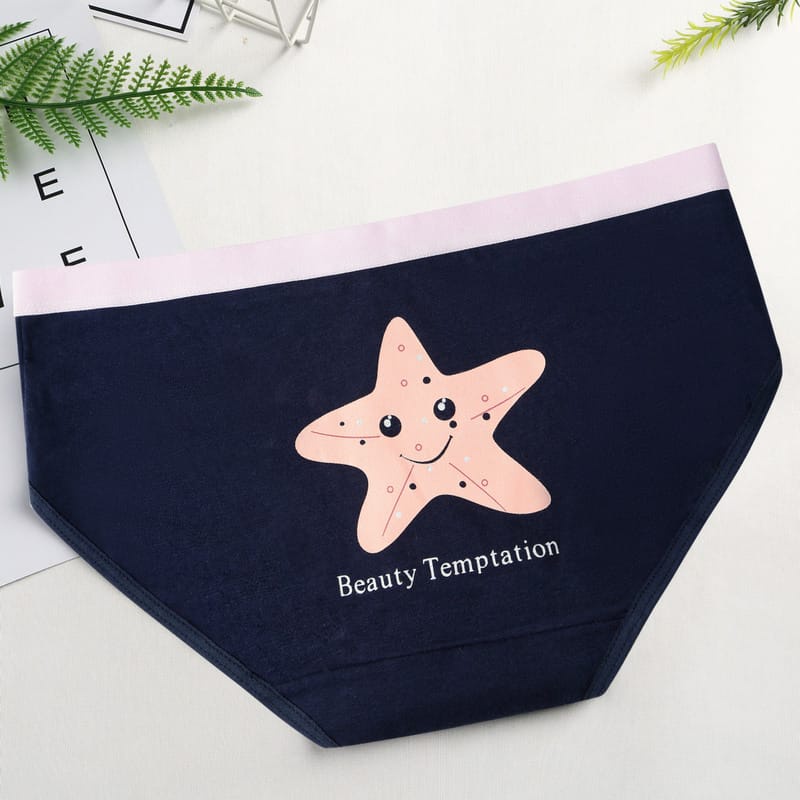 Nicebra Celana Dalam Brief Import Motif Bahan Breathable Untuk Wanita 2082