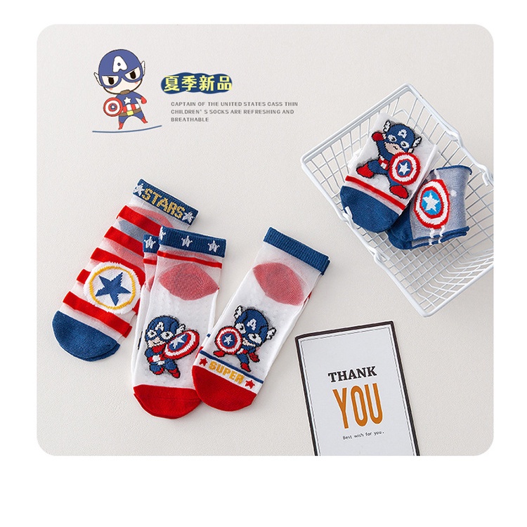 ELFYDO KS27 Captain Amerika Kaos kaki Anak Kaos Kaki Anak