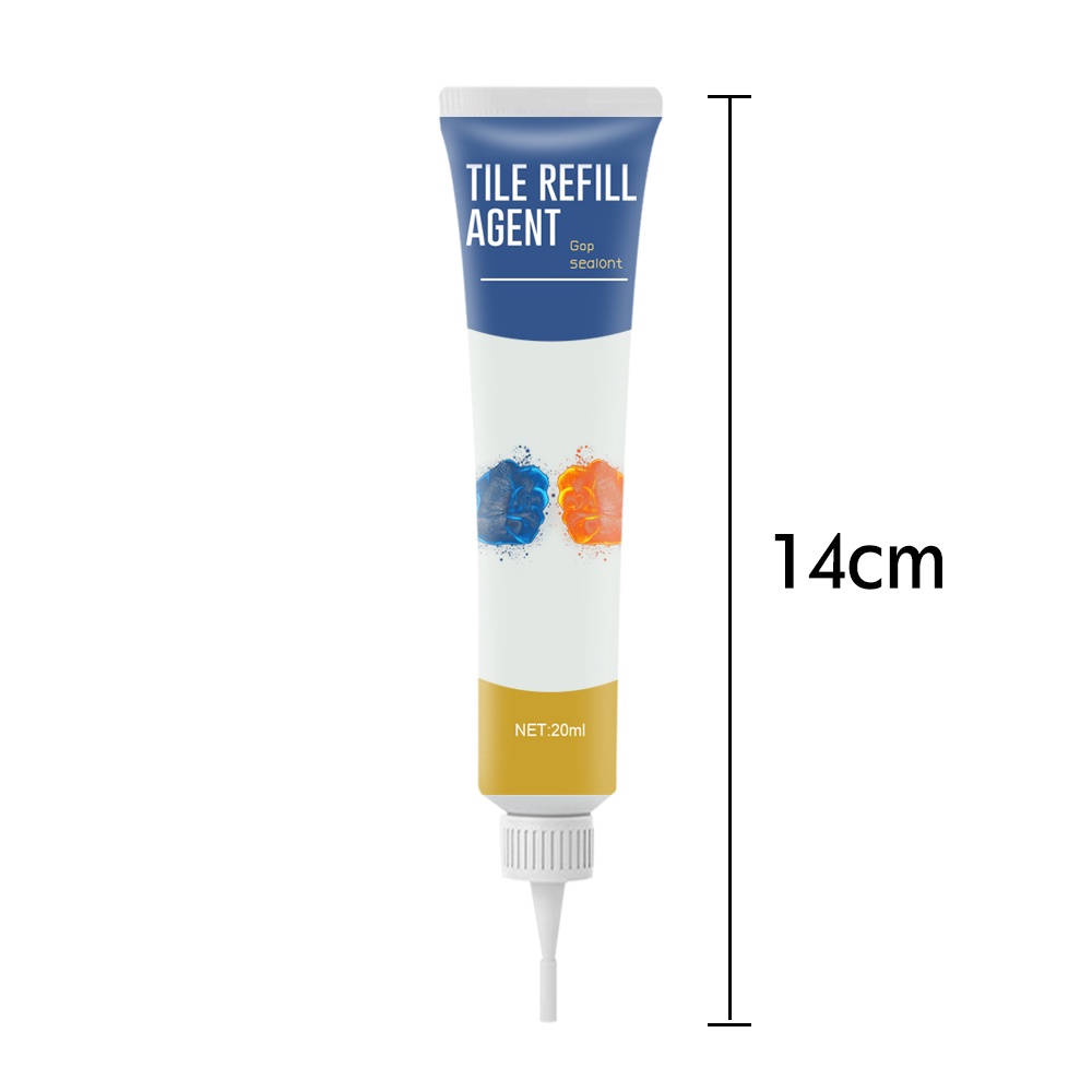 ღ 20Ml Keramik Ubin Grouting Perbaikan Lem Tahan Air Putih Ubin Isi Ulang Nat Agen Mouldproof Mengisi Agen Dinding Porselen Kamar Mandi cat Cleaning