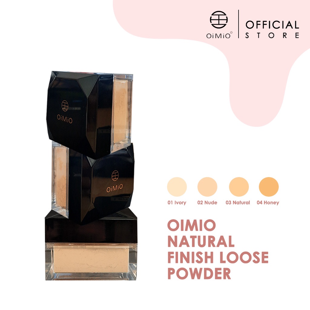 Oimio Natural Finish Loose Powder Super Soft Smooth Bedak Tabur Natural