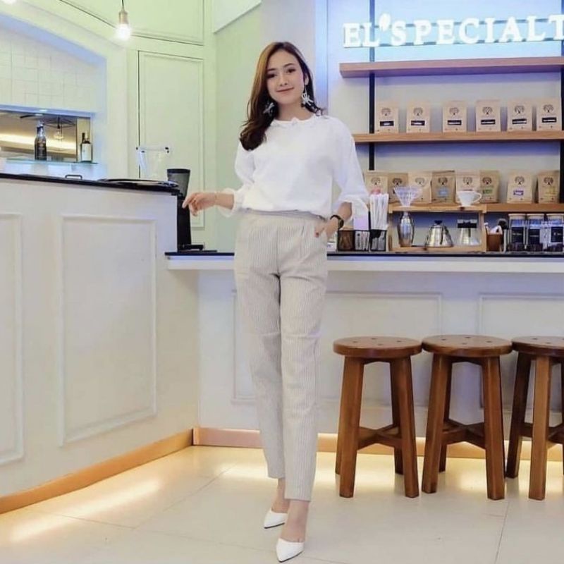 CELANA GEYSA GEYSA PANTS STRADIV STRIP SALU//CELANA SALUR WANITA TERBARU