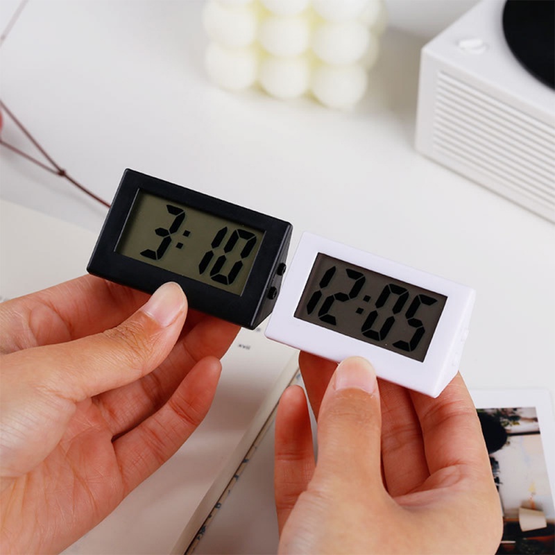 Jam Alarm LED Hemat Energi Jam Senyap Elektronik Mini Desktop Digital Clock Pajangan Waktu Perlengkapan Dekorasi Untuk Kamar Tidur Mobil Sekolah Kantor