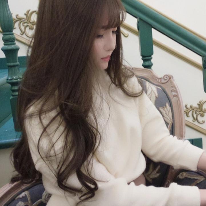 Barang Asli Wig Rambut Wanita Long Curly Hair Style Korean Version Kualitas Premium / Natural Wig [CXQ]