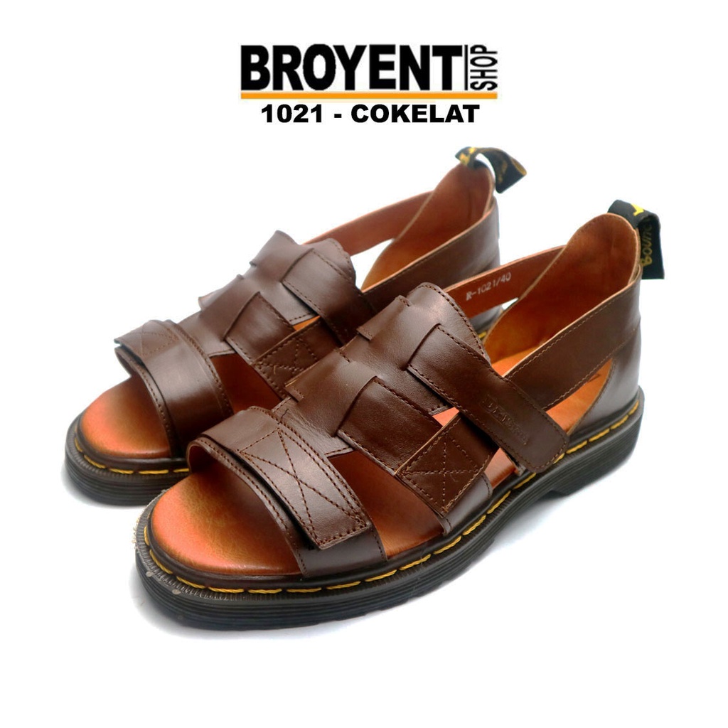 Sepatu Sandal Unisex Casual Kulit Asli like Docmart 1021