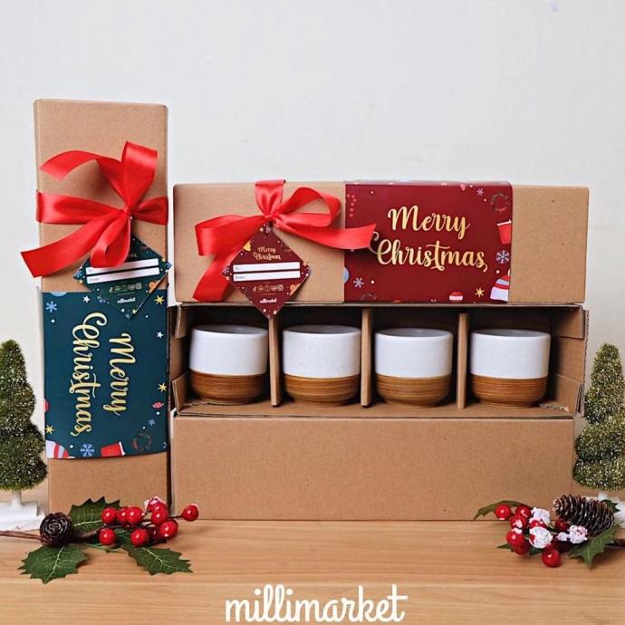 

ORIGINAL PRECIOUS CHRISTMAS HAMPERS / YUMI OCHA GLASS KADO GIFT HADIAH H64654GRT
