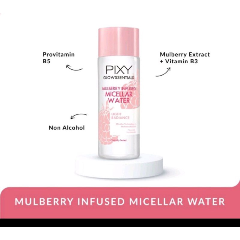 PIXY GLOWSSENTIALS MICELLAR WATER MULBERRY INFUSED PEMBERSIH MAKE UP