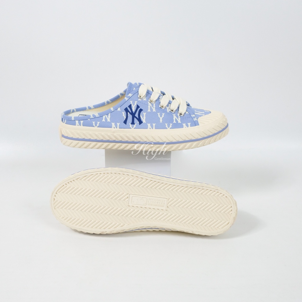 MLB NY Yankees Playball Mules Monogram Blue 100% Authentic
