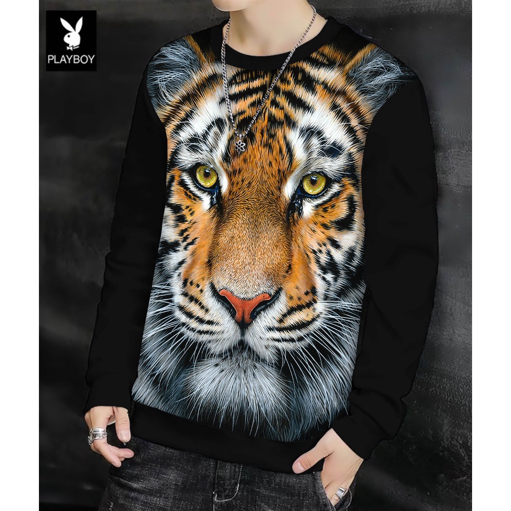 Sweater Pria/Sweter Pria/Sweter/Sweater MACAN HIDUNG OREN  Bahan Babyterry UK M-L