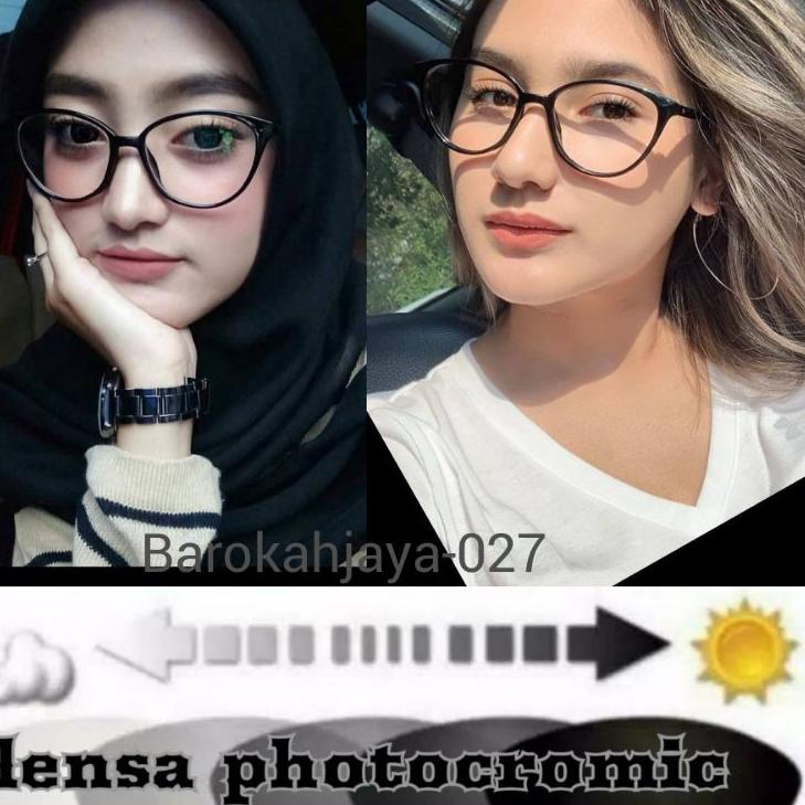 ➜♪✲❊ 0KACAMATA MINUS + LENSA PHOTOCROMIC | KACAMATA WANITA CAT EYE| KACA MATA ANTIRADIASI | KACAMATA