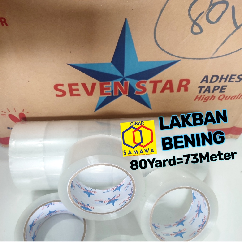 6Rolls/1Pack LAKBAN 100 YARD SEVEN STAR OPP ISOLASI 45MM X 100 YARD