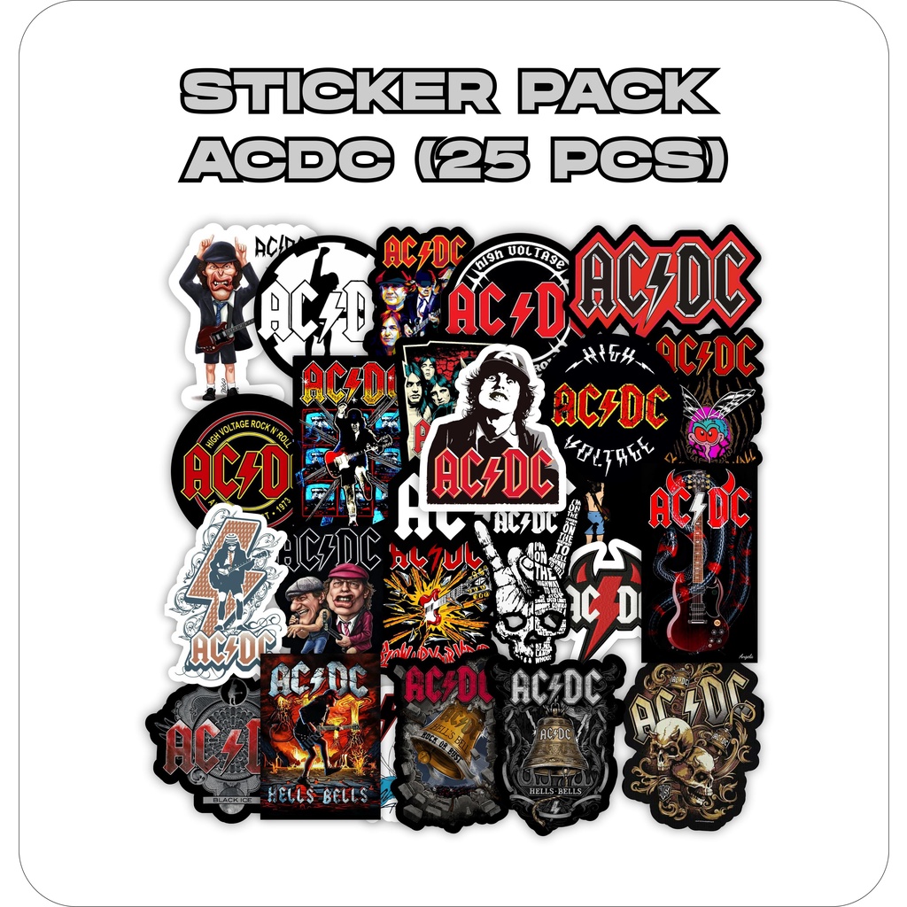 

STIKER BAND ACDC ISI 25PCS VYNIL ANTI AIR