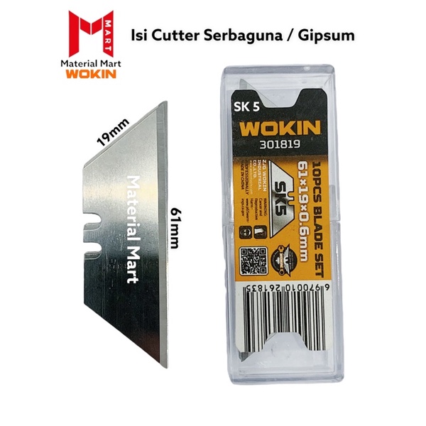 Isi Ulang Cutter Utility | Refill Cutter Serbaguna | Isi Pisau Gipsum | Material Mart