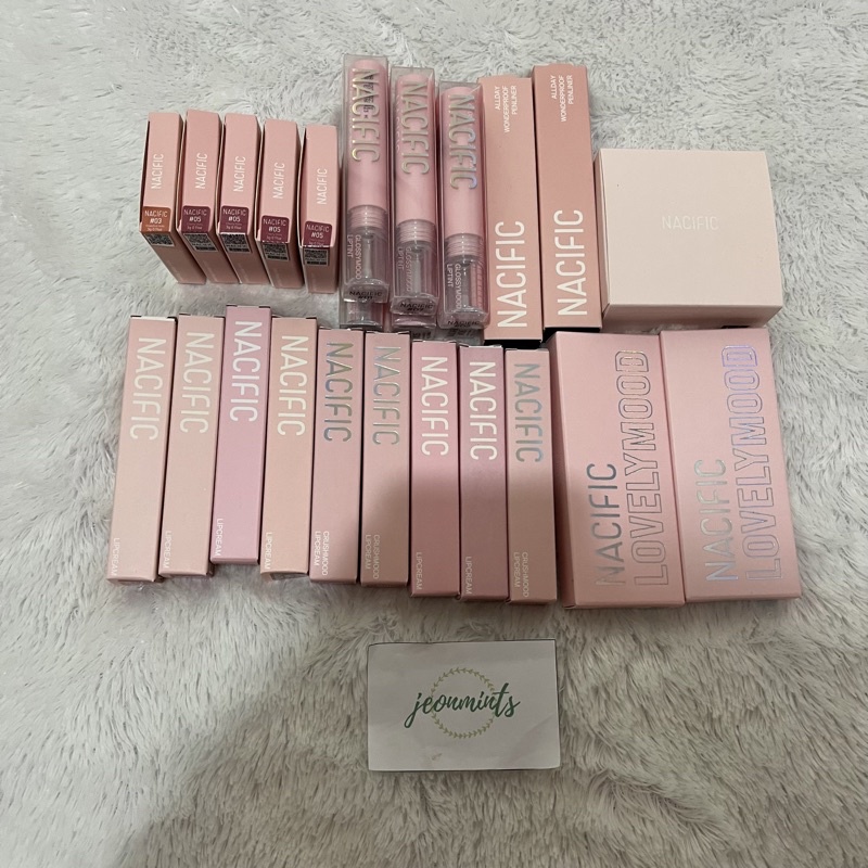 [READY STOCK] Nacific Glossy mood liptint, blusher, lip cream, eye palette, eyeliner, cushion stray 