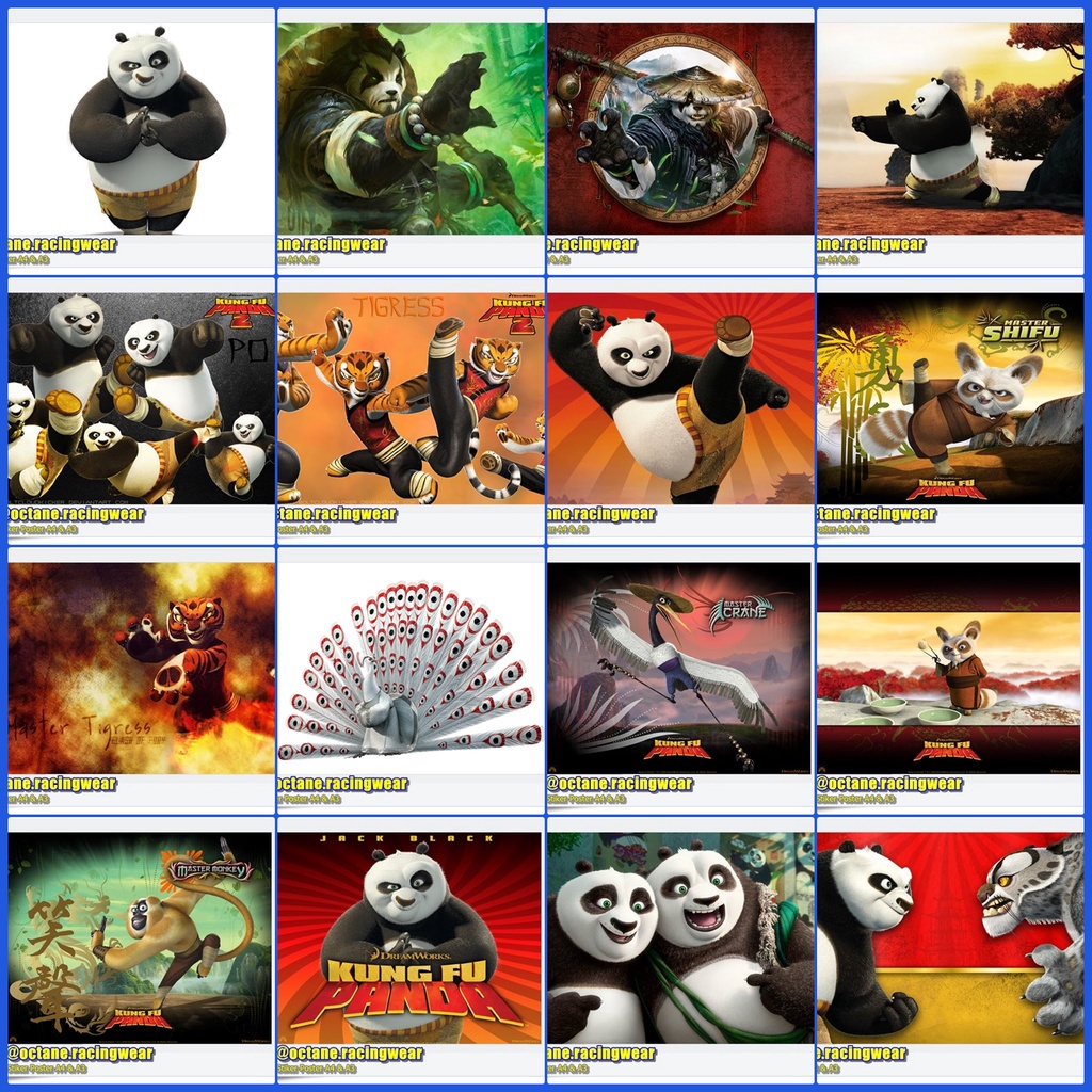 16 Sticker | Poster A4 & A5 | kungfu panda | oogway | decor | home | decor | dekorasi | Octane | sti