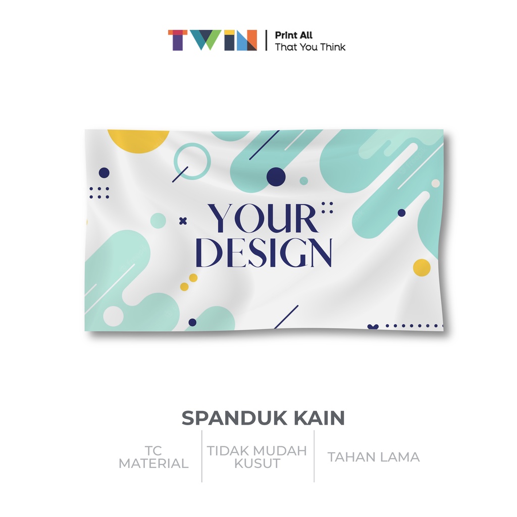 CETAK KAIN SPANDUK PECEL LELE SPANDUK JUALAN DESIGN BEBAS FULL PRINT TERMASUK TALI DAN MATA AYAM