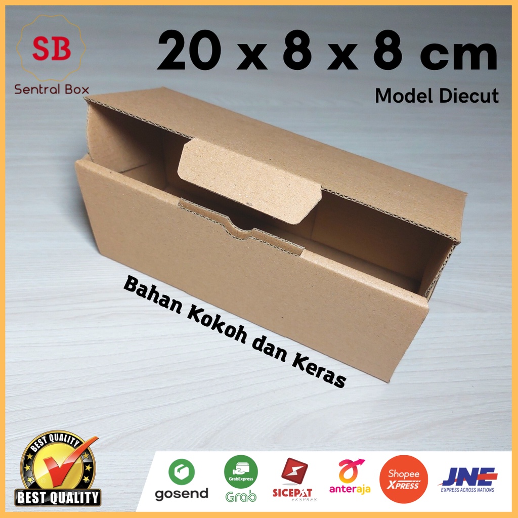

( Min.order 5 pcs ) Kardus 20 x 8 x 8 cm ........ Die Cut( pembelian di atas 10 pcs harga lebih Murah )