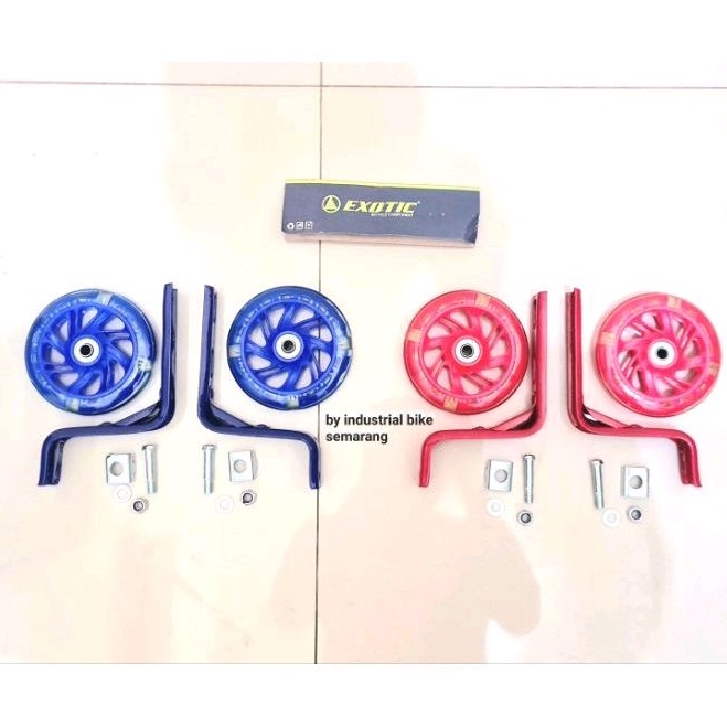 Exotic Roda Samping Bantu Keseimbangan Sepeda Anak BMX Mini Ukuran Size 12 16 inch Model Nyala Lampu Balance Training Trainning Wheel