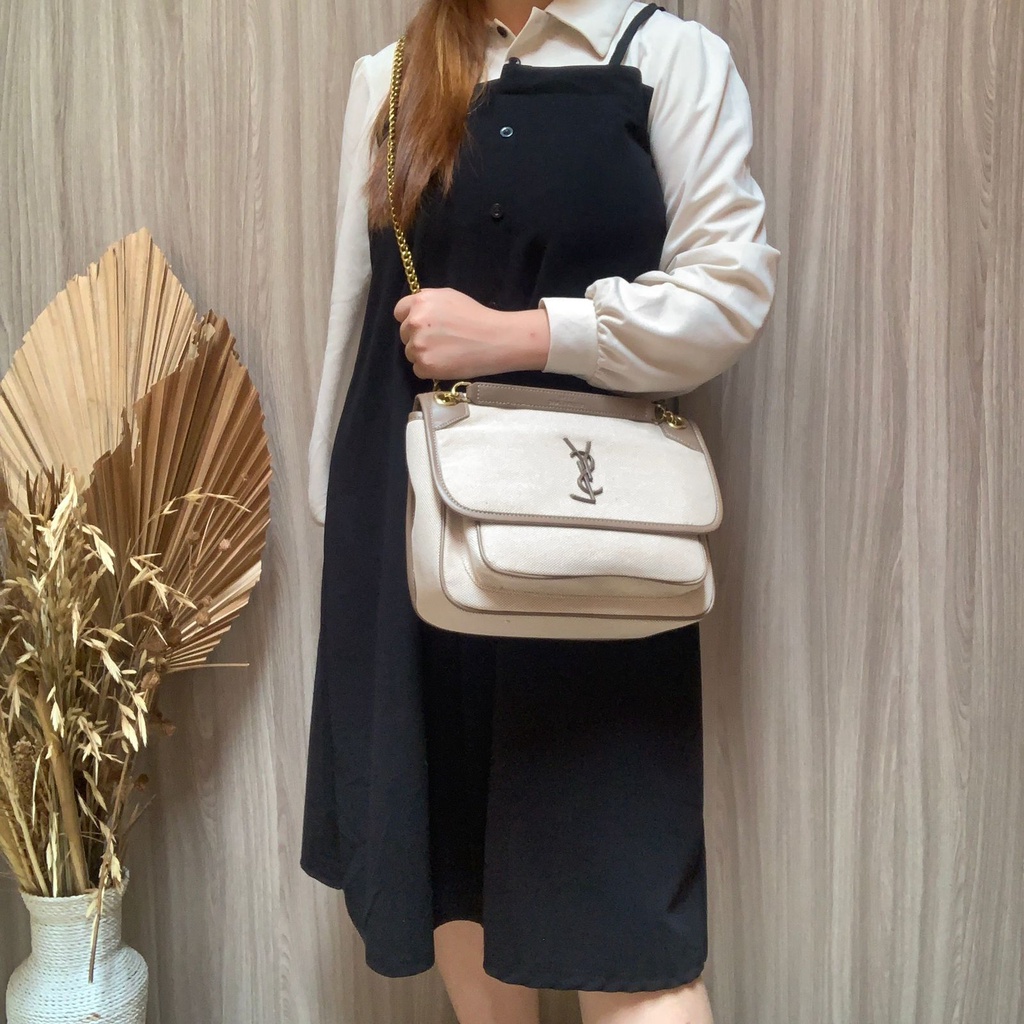 (HARGA SPECIAL) LUXY LX2217 TAS SELEMAPNG WANITA NIKI TRIMMED CANVAS LINEN FREE SERTIFIKAT + DUSTBAG KUALITAS VIP PLATINUM
