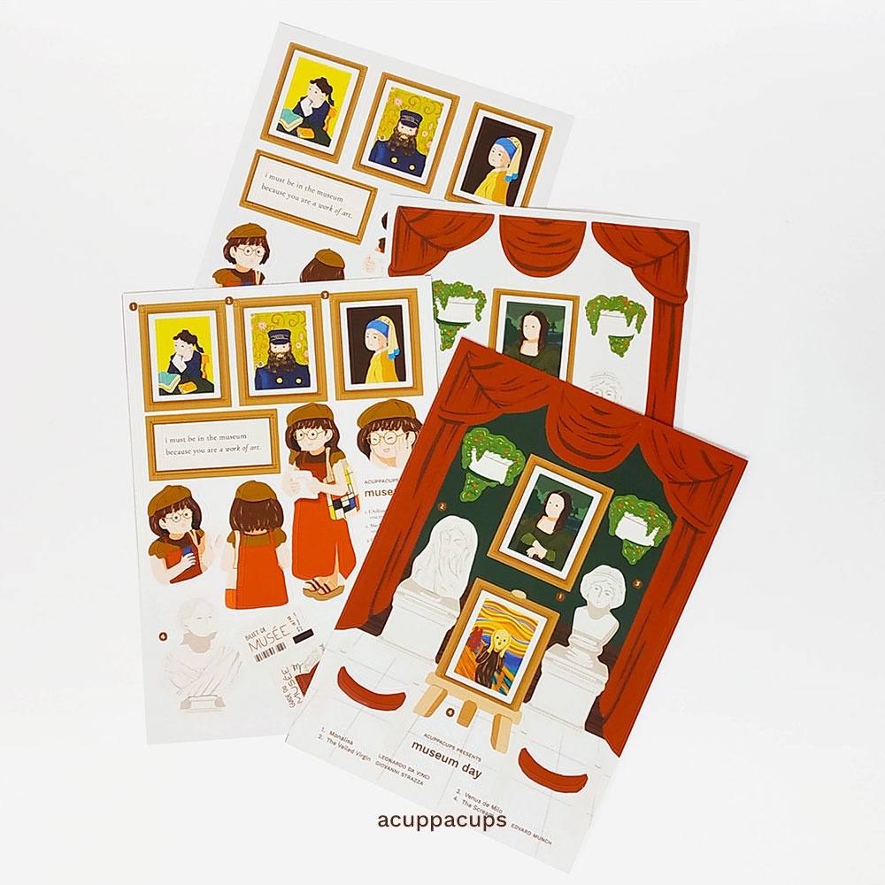 

ACUPPACUPS Museum Series Sticker Sheet / Stiker Kiss Cut