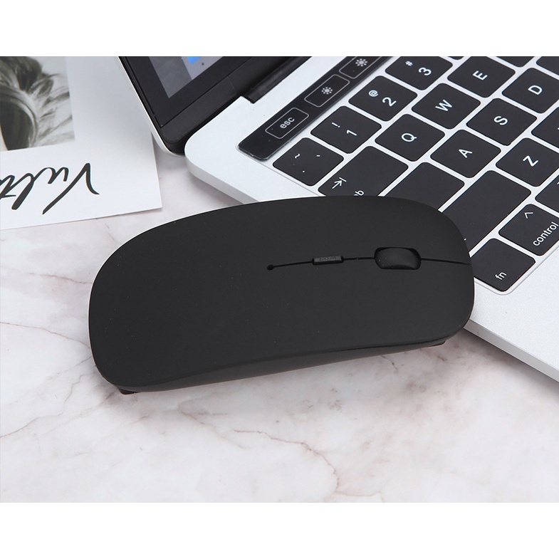 Mouse Bluetooth Nirkabel Mouse Diam Ultra Tipis untuk PC/Laptop/Ponsel/Tablet
