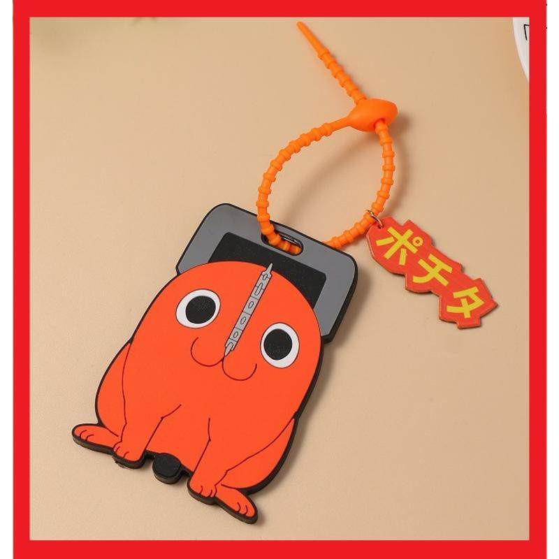Spyxfamily Anya Forger Chimera Chainsaw Man Denji Pochita Silicon Luggage Tag Tag Tag Portable Gaya Anime Untuk Anak Perempuan Laki Laki Sarung Kartu Dalam Stok New Arrival LY
