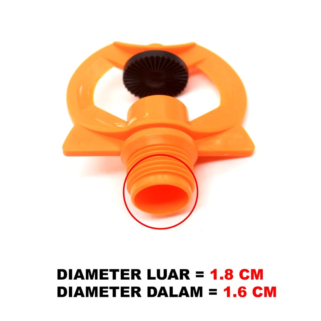 RURI DRAT LUAR 1/2 INC FULL ORANGE / SPRINKLE TAMAN / SPRINKLER TAMAN MODEL RURI 1.8CM