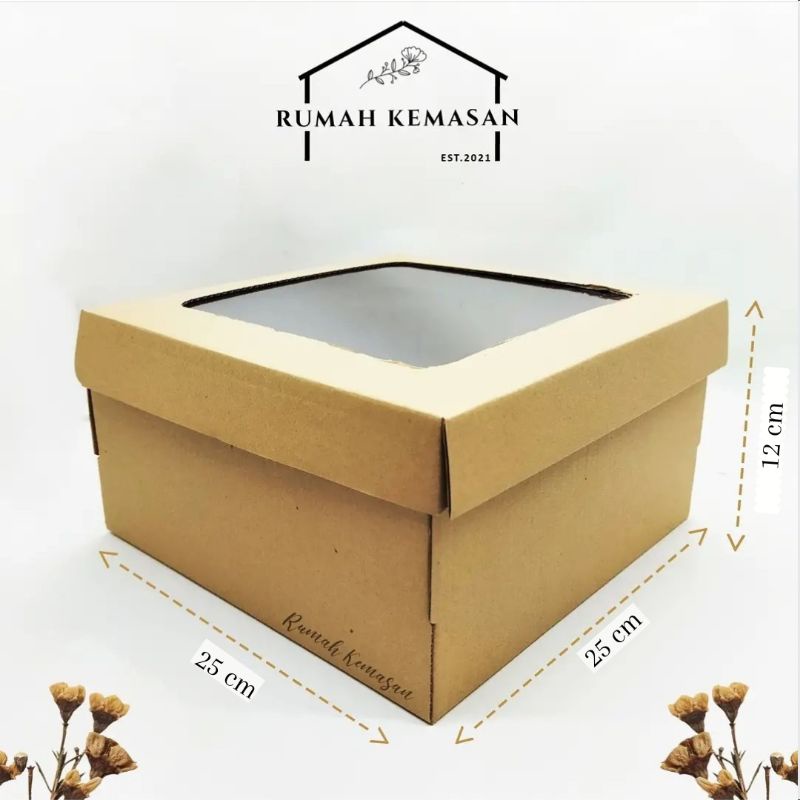 

Box corrugated window 25x25x12