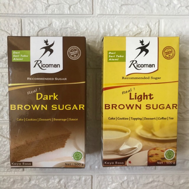 

[oddsolshop] pekanbaru/Ricoman Dark & Light Brown Sugar 500GR Gula Merah Sari Tebuh Alami Halal