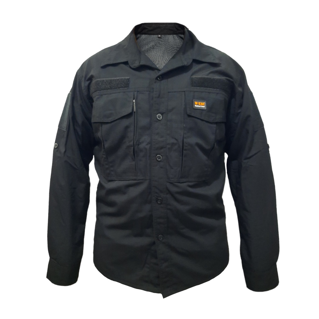 Kemeja W-TAC Tactical Outdoor Panjang hitam,khaki,abu ripstop kotak