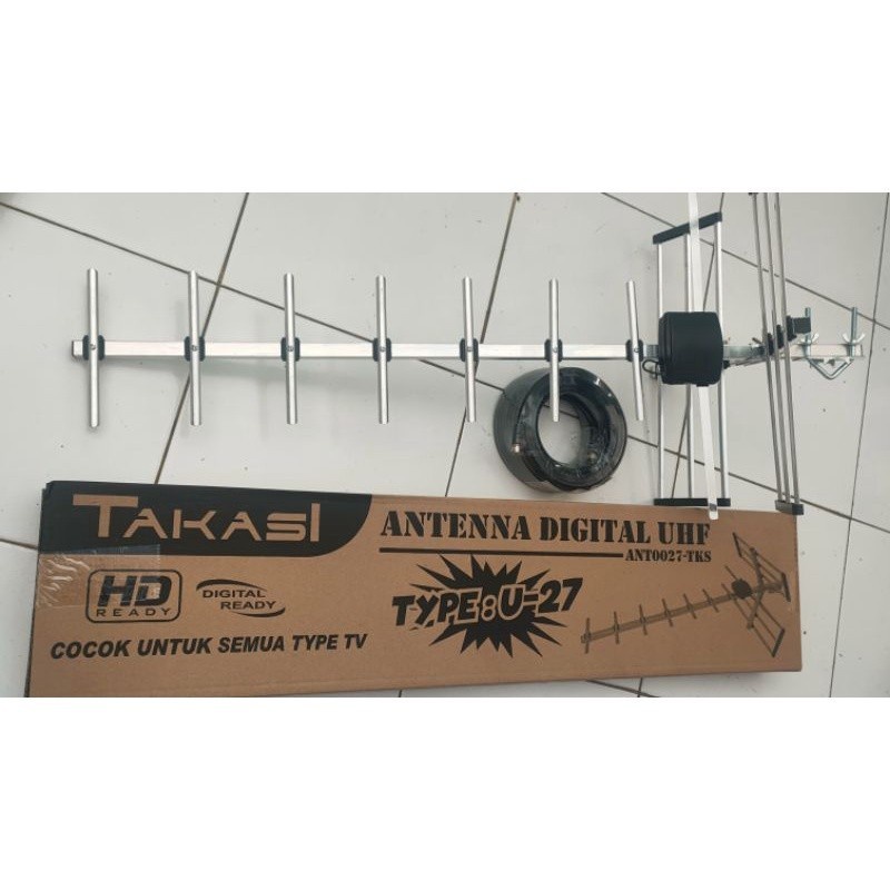 ANTENA TV Outdoor Digital Analog TANAKA U-27 KABEL 15M U27 LCD LED - TAKASI U27
