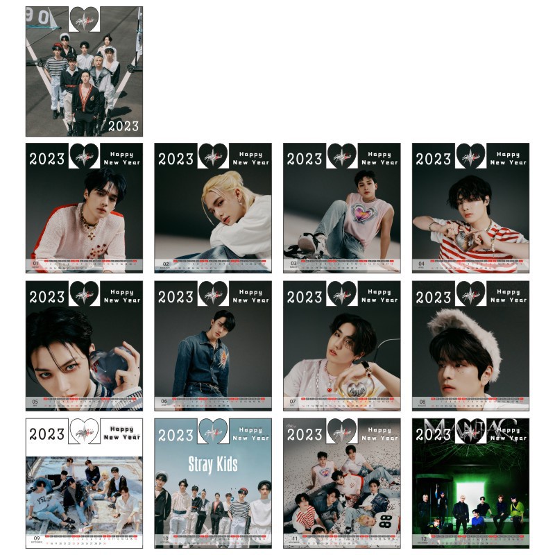 2023kalender Meja BTS BLACKPINK STRAYKIDS KPOP Kalender Dinding In Stock New Arrival LY