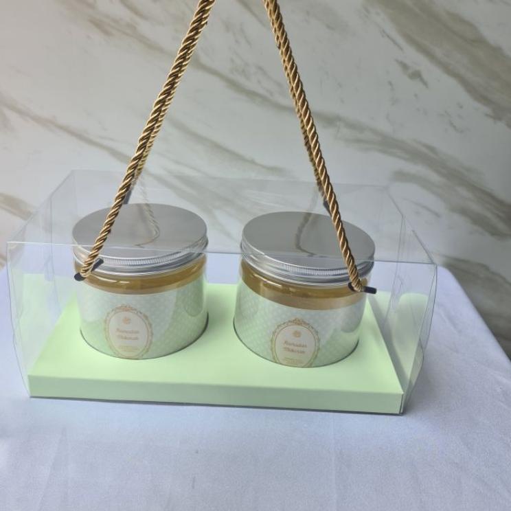 

ド Box Mika 2 lubang/ Box Mika untuk 2 Toples / Box Mika Idul Fitri ( MINIMUM ORDER 5PCS ) ⇕