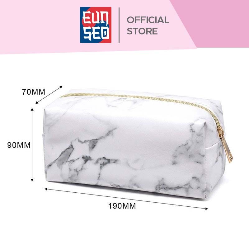 Tas Make Up Organizer Marble Pouch Pouch Cosmetic Import Fashion Korea EUNSEO