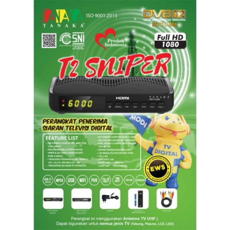 set top box tanaka t2 sniper stb murah