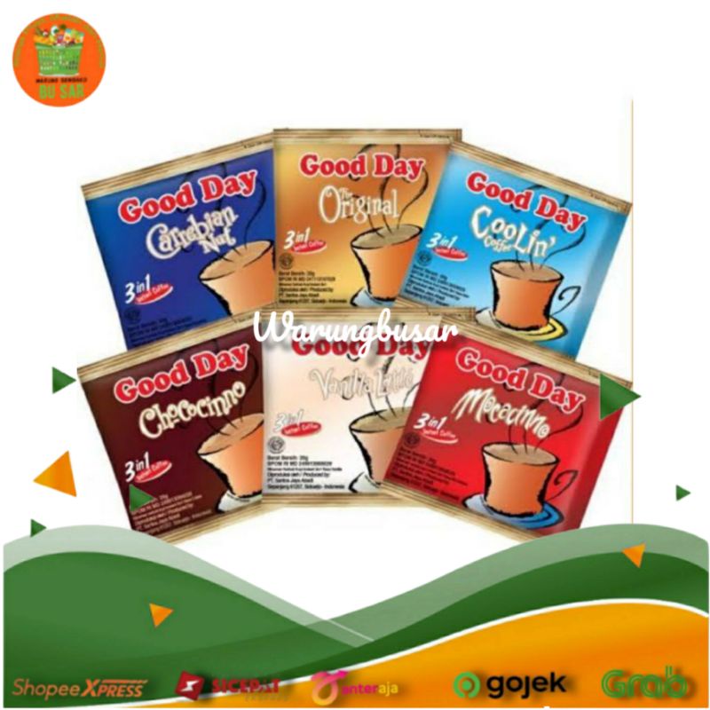 

Kopi Good Day (1 Renceng) 10 X 20 Gram