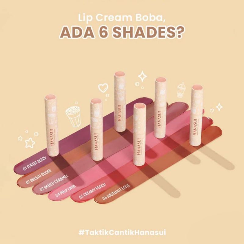 Hanasui Boba Edition | Lipcream Hanasui Boba | Hanasui Mattedorabel
