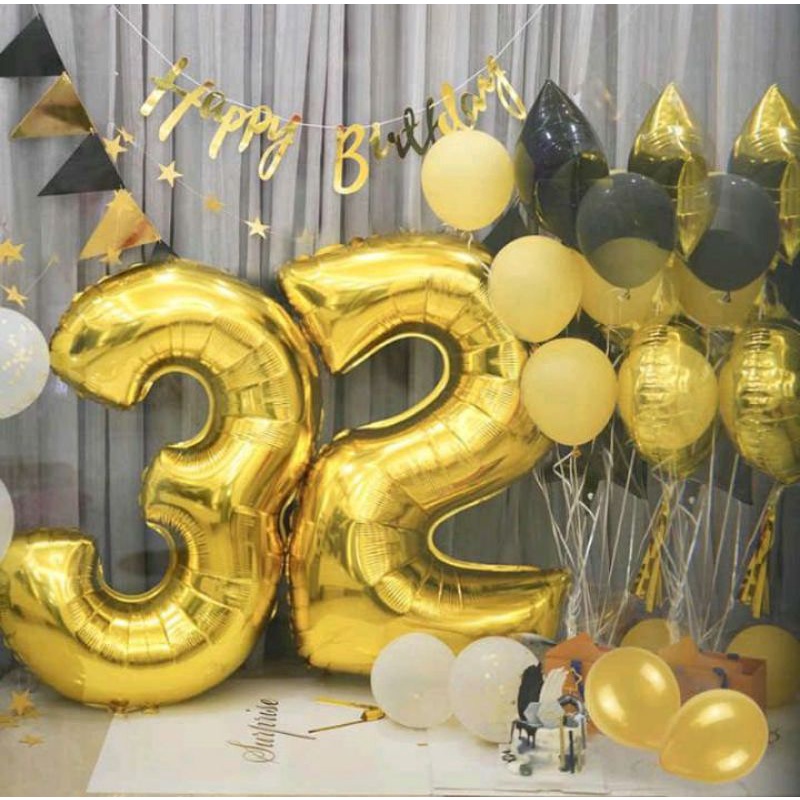 balon foil angka 100cm/ balon foil angka 1meter