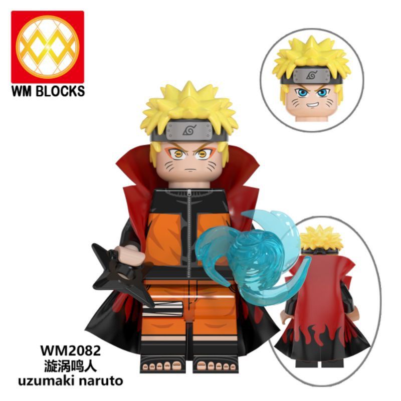 Mainan Lego Naruto Sasuke Kakashi Obito/Action Figure Mainan Naruto shipudden