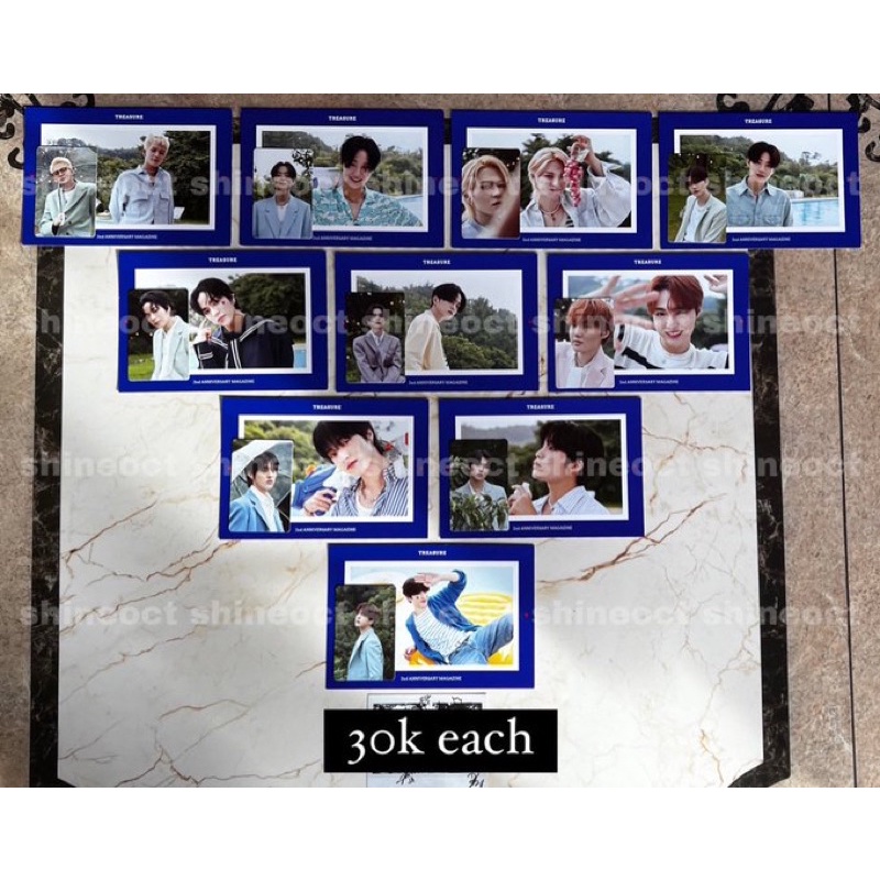 treasure pc photocard hyunsuk jihoon yoshi junkyu jaehyuk asahi doyoung haruto jeongwoo junghwan mag