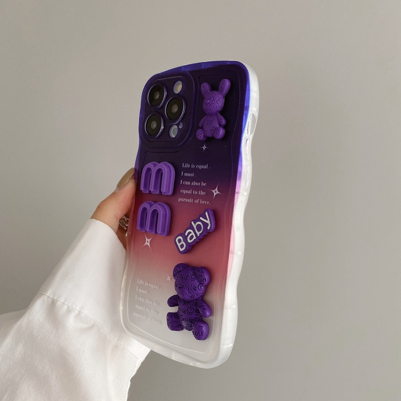 Purple Casing OPPO A7 A5S A12 A11K A5 A9 A53 A33 A15S A35 A52 A92 A1K A3S A54 A83 F11 F9 Pro A74 A95 A96 A36 A76 A52 A92 A31 A57 A39 F1S Relame C1 C2 5S 5i 9i C11 C20 C21Y C15 C12 C25Y Reno 4F 5F 6 7Z 8 Bear Bunny Doll Casing hp case