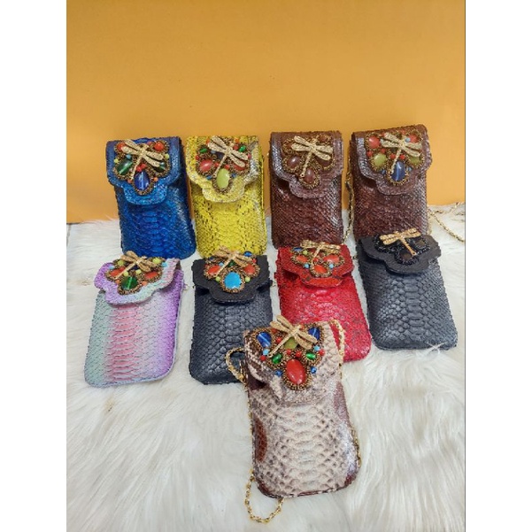 SLING PHONE KULIT ULAR ASLI/TAS HP KUKIT ASLI/SLING PHONE KULIT ASLI