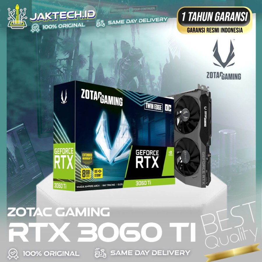 VGA Zotac RTX 3060 Ti Twin Edge OC LHR 8GB DDR6 256bit
