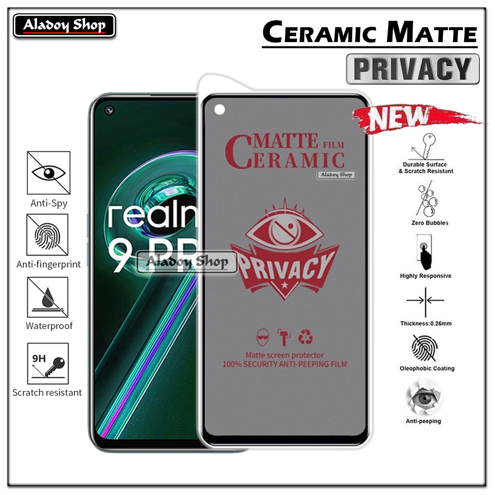 PAKET 2IN1 Anti Gores Privacy Realme 9 Pro + Tempered Glass Kamera