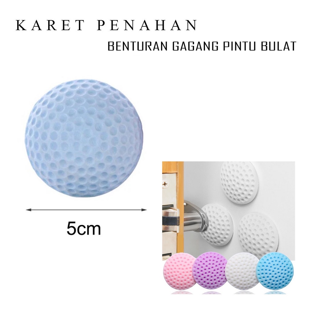 KARET PENAHAN BENTURAN GAGANG PINTU BULAT