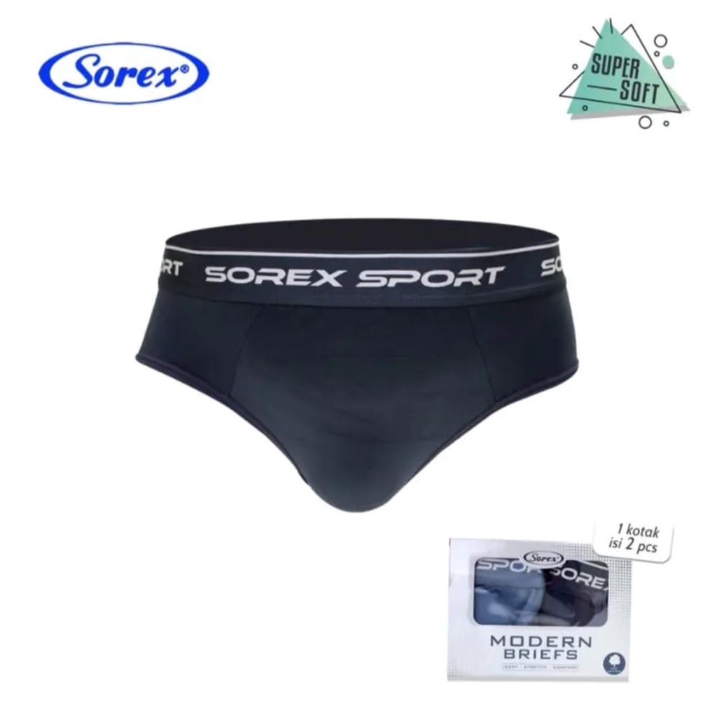 CELANA DALAM PRIA SOREX MODERN BRIEFS M3903 KATUN STRECH ISI 2 PCS