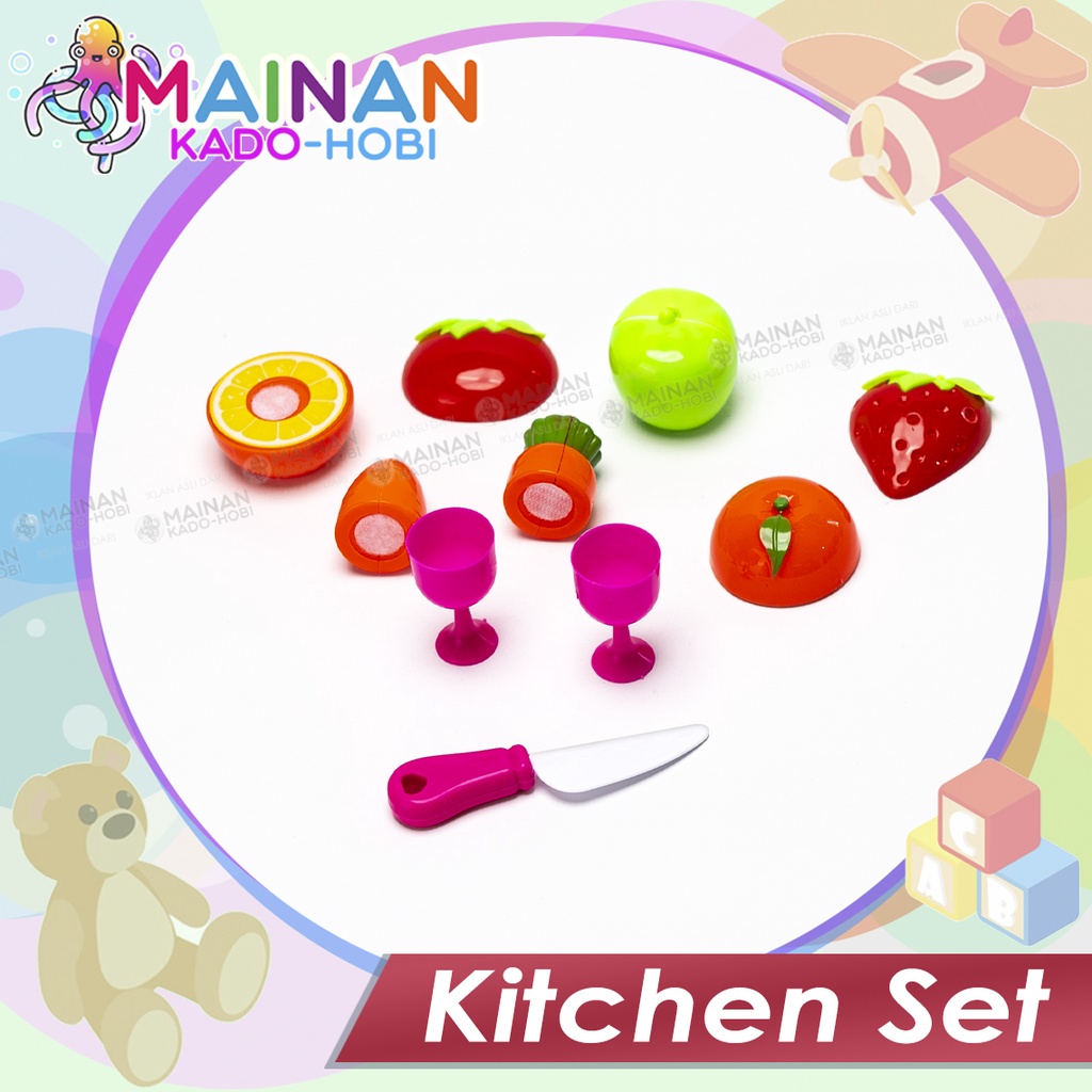 MAINAN ANAK KITCHEN SET EDUKASI MINIATUR MASAKAN SAYURAN BUAH