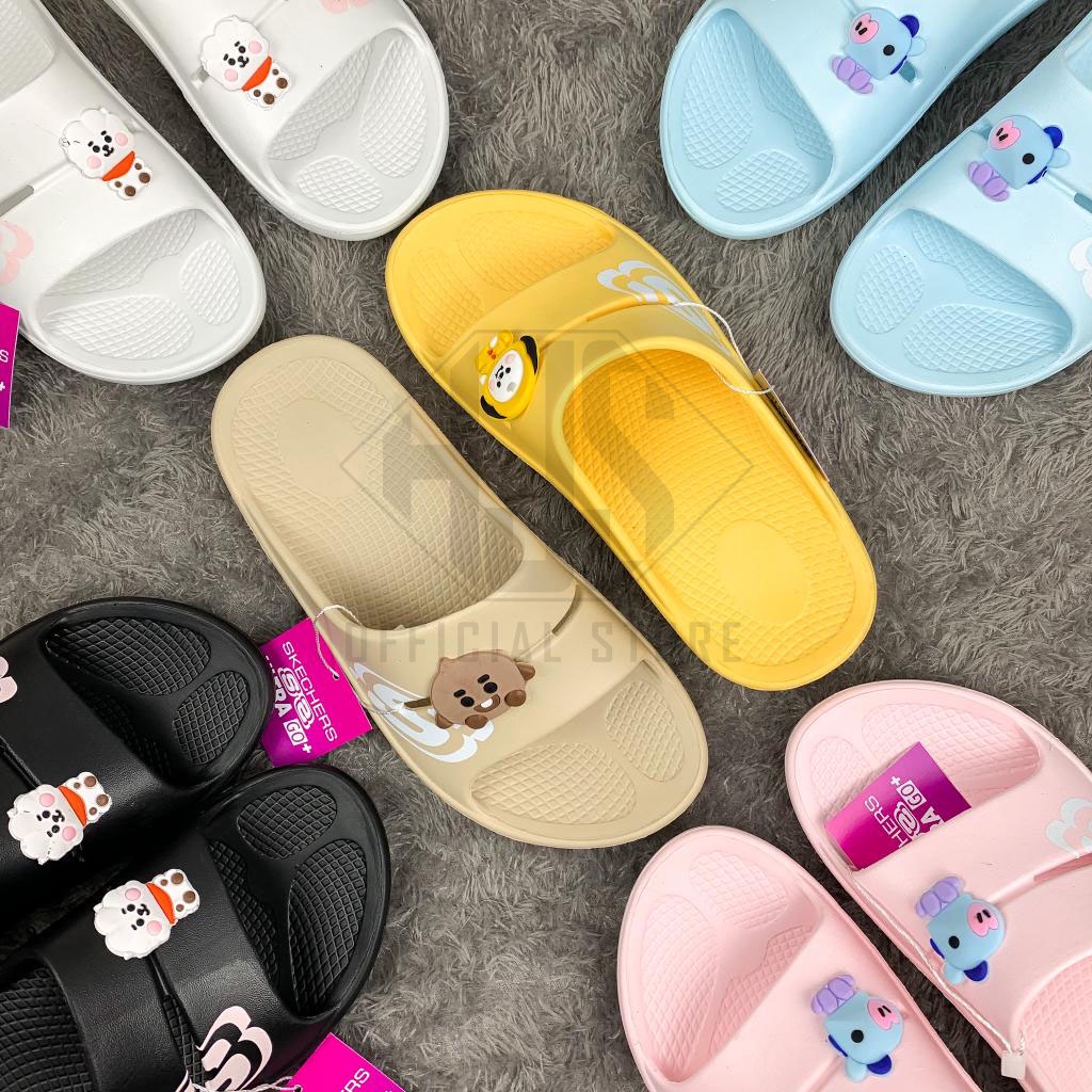 Sandal Wanita Sendal Selop Wanita Sendal Slop Cewek Skechers Wanita Sendal Slip On Anti Selip Sandal Slide Skechers